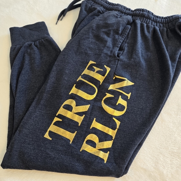 True Religion Men's Loungewear Sweatpants Joggers With Logo Small - Picture 1 of 14